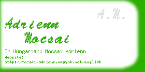 adrienn mocsai business card